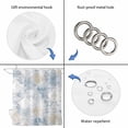 thumbnail image 5 of Blue Beige Floral Waterproof Fabric Shower Curtain,Vintage Smear Abstract Art Waterproof Fabric Shower Curtain for Bathroom Curtains Bathtubs Hotel Washable Shower Curtains with 12 Hooks Long 72x78in, 5 of 8