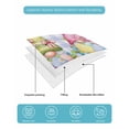 thumbnail image 4 of Full Size Quilt Bedding Set, Easter Reversible Summer Quilt 3 Pieces, Watercolor Gnomes Eggs Flowers Butterflies Purple Plaid Lightweight Bedspreads Coverlets with 2 Pillow Shams for All Seasons, 4 of 5
