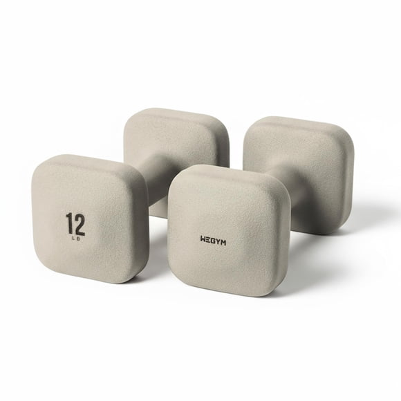 Mancuernas WeGym SafeGrip Square, 5,4 kg, arenisca (par 2)