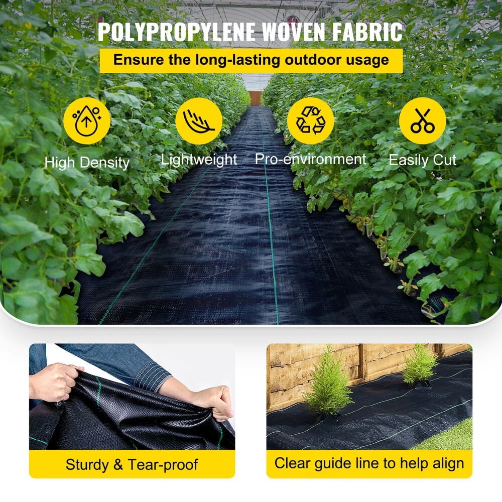 Weed Barrier Landscape Fabric Geotextile Fabric 6 x 250 FT 4.1OZ PP Woven for Garden, Planting