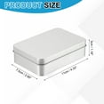 thumbnail image 2 of Uxcell Metal Tin Box 4.3 x 2.9 x 1.2 inch Rectangular Storage Tin Box with Lid Portable Tinplate Container, 2 of 6