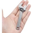 thumbnail image 2 of Llave ajustable de 4" de longitud y 100 mm, mini llave ajustable en acero plateado para la industria y la reparación de automóviles (cromada), 2 of 5