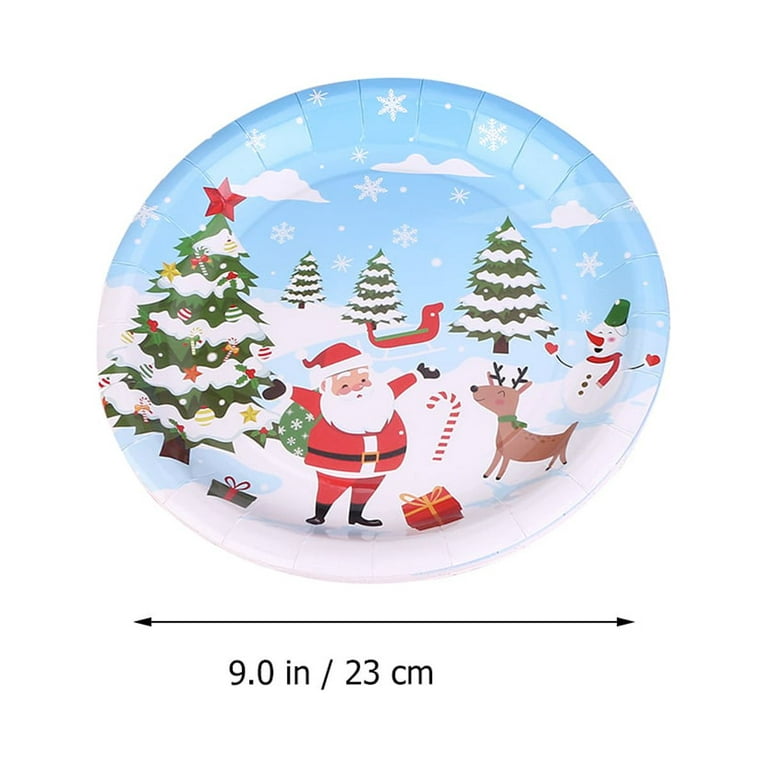 Sangdo Christmas Party Plate Set 200pcs Disposable Christmas Party