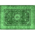 thumbnail image 1 of Ahgly Company Indoor Rectangle Medallion Emerald Green Traditional Area Rugs, 5' x 7', 1 of 4