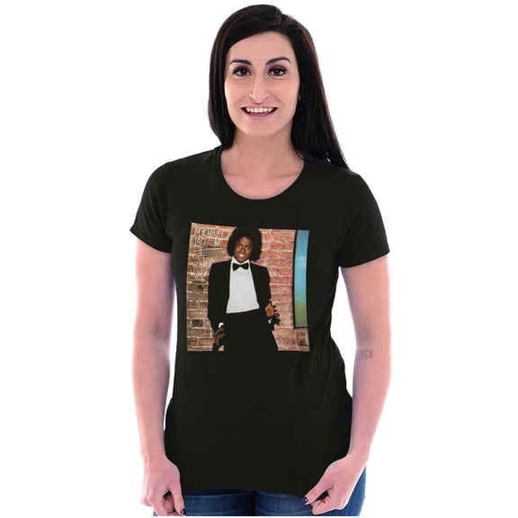 Michael Jackson Off The Wall Album Womens Slim Fit Graphic Tee Brisco Brands S