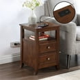 thumbnail image 4 of Convenience Concepts Melbourne 2 Drawer End Table with Charging Station and Shelf, Espresso, 4 of 12
