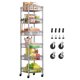 thumbnail image 1 of Estante organizador de 6 niveles con cestas y ruedas estantería metálica multiusos ajustable para cocina baño almacenamiento cestas ruedas giratorias, 1 of 8