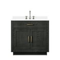 thumbnail image 2 of 36" W X 22" D Black Oak Bath Vanity With Quartz Top, Faucet , Soft Close, Solid Wood And Material Construction, 2 of 5