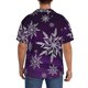 thumbnail image 3 of Fotbe Snowflake Gradient Purple Camisa Estampada de Manga Corta para Hombre, Casual de Verano, Estilo Playero, Sin Arrugas-3X-Large, 3 of 5