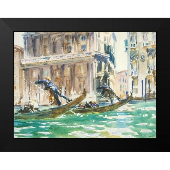Sargent, John Singer 14x12 Black Modern Framed Museum Art Print Titled - View of Venice