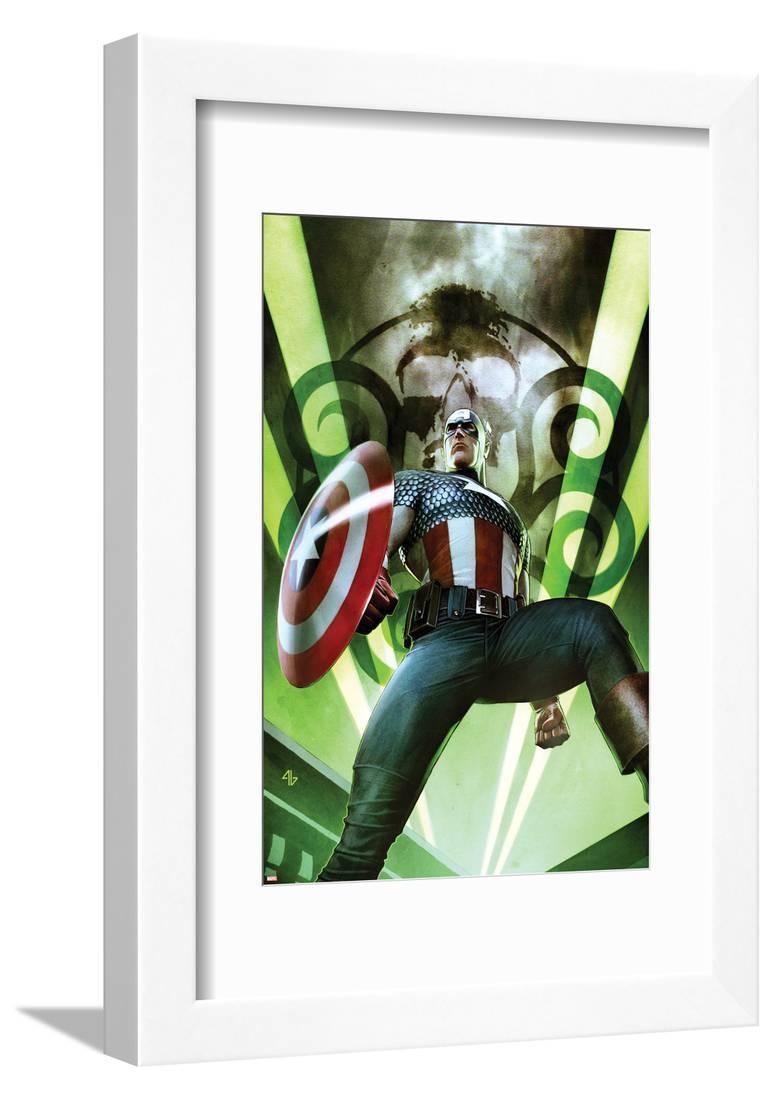Captain America: Hail Hydra No.1 Cover: Captain America Posing with a Shield Framed Print Wall ...