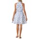 thumbnail image 3 of Vestido floral sin mangas con cuello halter de INSPIRE CHIC M Blanco, 3 of 6