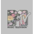 thumbnail image 2 of Women's MTV Floral Logo  Racerback Tank Top Gray Heather Large, 2 of 4