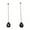 Black, variant on Gorgeous Clear Teardrop Rhinestone Crystal Dangling Earrings