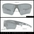 thumbnail image 3 of Polarized Mens Retro Sport Shield Wrap Around Plastic Rectangular Sunglasses All Black, 3 of 8