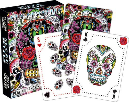 Punk Sugar Candy Skull Playing Cards Black Steampunk Full Std Deck 56 Card Poker