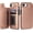 Pink, variant on REQO for iPhone 16e Wallet Case with Card Holder [Built-in 3 Card Slots][Double Magnetic Clasp] Slim Wallet Case for Women [Military Grade Protection] Shockproof Protective Phone Case Cover