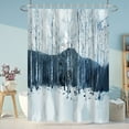 thumbnail image 1 of Mountain Snow Mountain Forest Snow Autumn Tree Background Shower Curtain Bathroom Curtain No Punch 3D Digital Printing Bathroom Curtain Window Curtain, 1 of 6