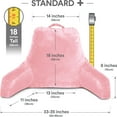 thumbnail image 2 of Husband Pillow Pink, Original Reading Pillow in Bed Rest Chair, Shredded Memory Foam Large Lounge Cushion Adult Backrest with Arms, Comfy Back Support for Sit Sitting Up, Washable / Removable Cover, 2 of 9