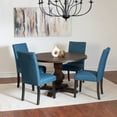 thumbnail image 7 of Roundhill Kohland Furniture 5 Piece Traditional Wood and Polyester Dining Table with Chair Blue, 7 of 7