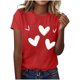 thumbnail image 4 of Xuyuer Women's Valentine Shirts Retro Couple Love Heart T-Shirt Casual Lover Gift Blouse Tops Cute Love Heart Shirt Valentine T Shirt Red Short Sleeve Casual Hearts Tops, 4 of 5