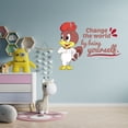 thumbnail image 2 of Change The World Chicken Life Quote Cartoon Quotes Decors Wall Sticker Art Design Decal for Girls Boys Kids Room Bedroom Nursery Kindergarten Home Decor Stickers Wall Art Vinyl Decoration (27x30 inch), 2 of 2