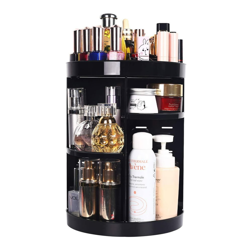 360 Degree Spinning Makeup Organizer, sanipoe Adjustable Makeup