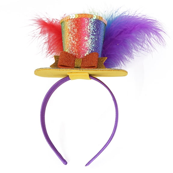 Glittering Small Hat Headbands for Children Birthday Party Hat With Sequined For Theater Production Photography Props