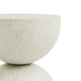 thumbnail image 5 of Alina End Table for Indoors or Outdoors - Stone White Finish with Faux Gold Fakes, 5 of 5