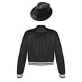 thumbnail image 4 of MSemis Boys Girls Sequins Jacket with Hat Lightweight Flight Jacket, 4 of 4