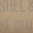 thumbnail image 5 of VHC Brands Grace Grain Sack Text Chambray Cotton Farmhouse Bedding Stenciled 22x14 Filled Pillow, Natural Tan, 5 of 6