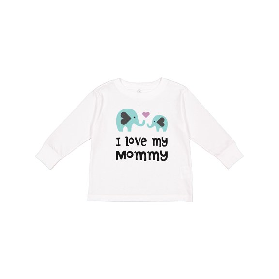 Inktastic I Love My Mommy Boys or Girls Long Sleeve Toddler T-Shirt