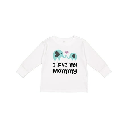 

Inktastic I Love My Mommy Gift Toddler Boy or Toddler Girl Long Sleeve T-Shirt