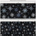 thumbnail image 2 of Soimoi Black Cotton Cambric Fabric Snow Flakes & Star Print Fabric by the Yard 42 Inch Wide, 2 of 7