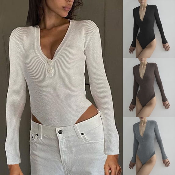 SELONE Bodysuit Romper for Women Jumpsuit Long Sleeve Seamless Romper One Piece Bodycon Shapewear Square Neck Playsuit Solid Color Light Velvet Fashion Tight Fitting Cutout Onesie