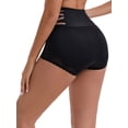 thumbnail image 3 of INSPIRE CHIC Women's High-Waisted Tummy Control Butt Lifting Briefs Lace Trim Comfortable and Breathable Panties M Black, 3 of 6