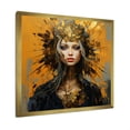 thumbnail image 2 of Designart "Warrior Queen in Gold and Black II" Fashion Framed Wall Art Decor - Glam Gold Woman Abstract Hallway Framed Wall Art Decor, 2 of 6