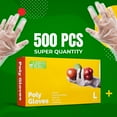 thumbnail image 2 of Green Direct Disposable Food Preparation Poly Gloves 2 Box of 500, Size Large,Clear, 2 of 7