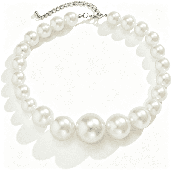DESIGNICE Faux Pearl Choker Necklaces for Women Big Pearl Necklace Chunky Pearl Necklace Exaggerated Large Pearl Choker Necklace Dainty Statement Bride Wedding Jewelry Gifts (A-Pearl)