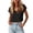 A-Black521, variant on Women's V-Neck Waffle-Knit Cropped Sweater Top Short-Sleeve Casual Everyday Relaxed Knitted Blouse