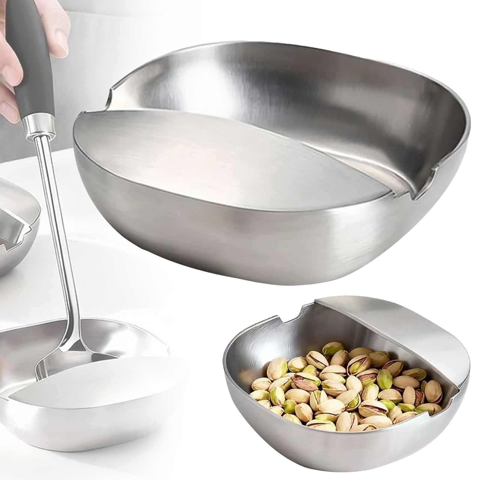 Barhoo 304 Stainless Steel Single Ladle Holder Vertical Spoon Rest Cooking Utensils Stand Multi Purpose Kitchen Utensil Rack 3Pc