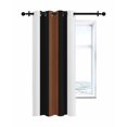 thumbnail image 7 of Boho Black Thermal Insulated Blackout Curtains for Bedroom 45 Length Brown and White Striped Tribal Farmhouse Style Room Darkening Curtain 1 Panel Grommet Window Curtain Drape for Living Room, 7 of 7