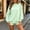 Mint Green#05, variant on QTISFD Two Piece Sweat Set for Womens Mock Neck Long Sleeve Striped Oversized Sweatshirt Lightweight Loose Comfy Shorts Pants Sets