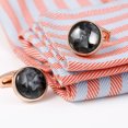 thumbnail image 3 of Cuff Links, diseño elegante de oro rosa a la moda para hombre, 3 of 3