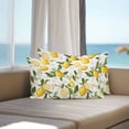 thumbnail image 2 of Lemon Summer Outdoor Pillow Covers Pack of 2 Floral Lemon Yellow Green Waterproof Throw Pillow Covers Decorative Cushion Cases for Patio Garden Tent Balcony Couch 20x12 inch, 2 of 8