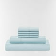 thumbnail image 3 of 5th Avenue Lux 1200TC CVC Cooling 7 Piece Split King Sheet Set, Light Blue, Solid Color Themed, Oeko-TEX Certified Confidence, 3 of 6