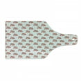 thumbnail image 1 of Fox Cutting Board, Inspirations in Hand Drawn Forest Animal Pattern with Dotted Background, Decorative Tempered Glass Cutting and Serving Board, Wine Bottle Shape, Coral Seafoam Black, by Ambesonne, 1 of 1