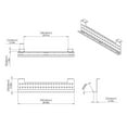 thumbnail image 3 of Stand Up Desk Store Under Desk Cable Management Tray Horizontal Computer Cord Raceway and Modesty Panel (White, 39"), 3 of 4