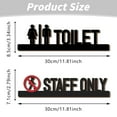 thumbnail image 2 of Removable Washroom Toilet Bathroom WC Sign Door Accessories Wall Sticker Home Decor, 2 of 5