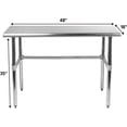thumbnail image 2 of Open Base Stainless Steel Work Table with Galvanized, 2 of 5